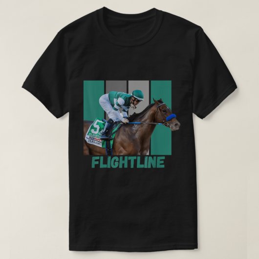 Flightline Horse Racing Thoroughbred Del Mar Santa T-shirt (Design voorkant)