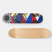 flilipino-vlag skateboard (Horizontaal)