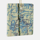 Flin Flon Manitoba  kaart Keramisch Ornament (Rechts)