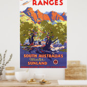 Flinders Ranges Vintage Travel Poster Australië (Keuken)