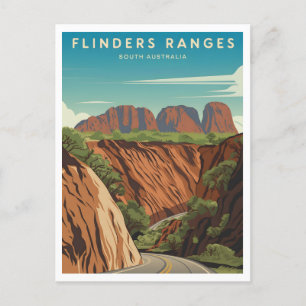 Flinders Ranges Zuid-Australië Vintage Briefkaart