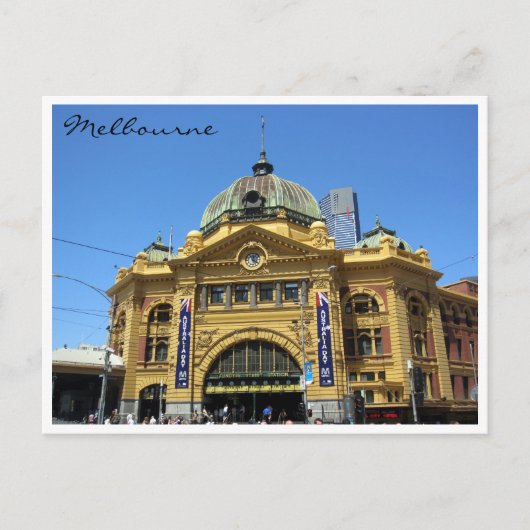 flinders st station groot briefkaart (Voorkant)