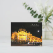 Flinders Station Melbourne Australia briefkaart (Staand voorkant)