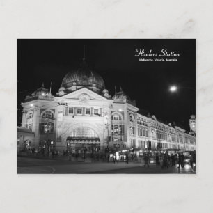 Flinders Station Melbourne Black & White carte pos