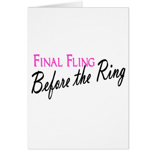 Fling final avant l'anneau (Devant)