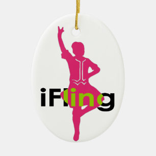 Fling Highland Dancer Keramisch Ornament