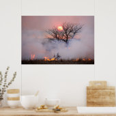 Flint Hills Kansas Prairie Burn Poster (Cuisine)