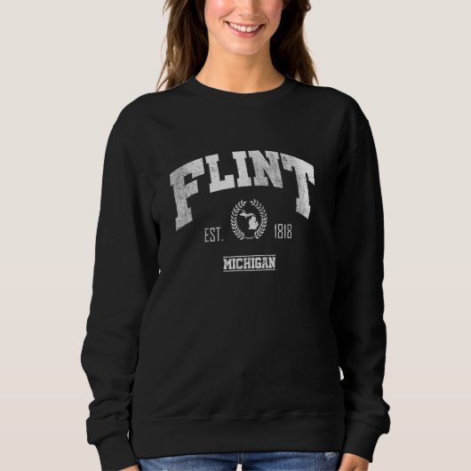 Flint MI Michigan  Throwback Trui (Voorkant)