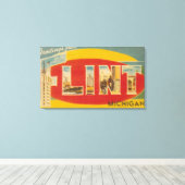Flint, MichiganLarge Letter ScenesFlint, MI Canvas Afdruk (Insitu (Houten vloer))