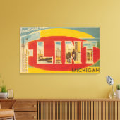 Flint, MichiganLarge Letter ScenesFlint, MI Canvas Afdruk (Insitu (Woonkamer))