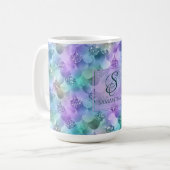  flinternaat Glitter Mermaid Mix Monogram Koffiemok (Voorkant links)
