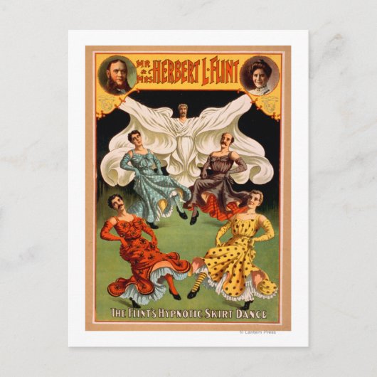 Flints Hypnotic Skirt Dance Theatrical Briefkaart (Voorkant)