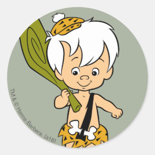 Flintstenen   Bamm-Bamm Rubble Ronde Sticker