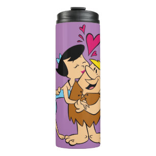 Flintstenen Betty Kissing Barney Thermosbeker