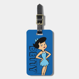 Flintstenen   Betty Rubble Bagagelabel