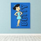 Flintstenen | Betty Rubble Canvas Afdruk (Insitu (Houten vloer))