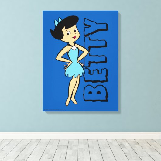 Flintstenen | Betty Rubble Canvas Afdruk (Insitu (Houten vloer))