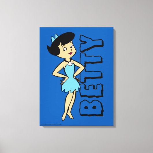 Flintstenen | Betty Rubble Canvas Afdruk (Voorkant)