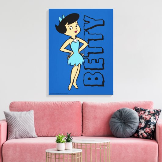 Flintstenen | Betty Rubble Canvas Afdruk (Insitu (Woonkamer))