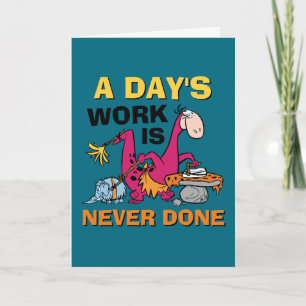 Flintstenen Dino Cleaning House Kaart