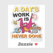 Flintstenen | Dino Cleaning House Sticker (Vel)