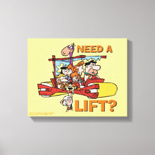 Flintstenen   Een lift nodig? Canvas Afdruk
