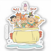 Flintstenen Familie Roadtrip Sticker (Voorkant)