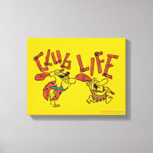 Flintstenen Fred & Barney - Club Life Canvas Afdruk