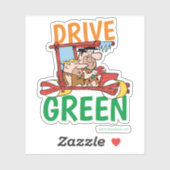 Flintstenen | Fred & Barney - Drive Green Sticker (Vel)