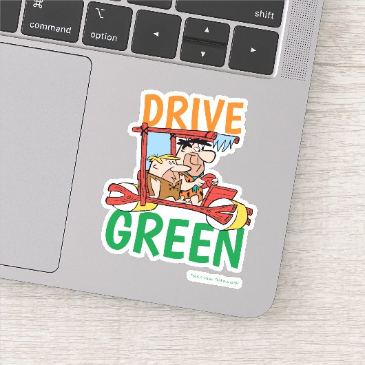 Flintstenen | Fred & Barney - Drive Green Sticker (Detail)