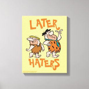 Flintstenen Fred & Barney - Latere heesters Canvas Afdruk