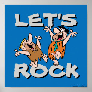 Flintstenen   Fred & Barney - Let's Rock Poster