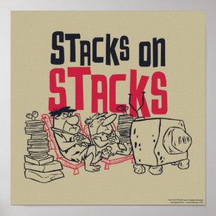 Flintstenen   Fred & Barney - Stacks op stapels Poster