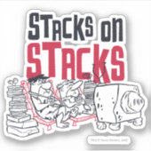 Flintstenen | Fred & Barney - Stacks op stapels Sticker (Voorkant)
