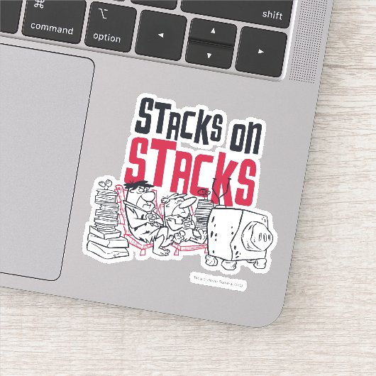 Flintstenen | Fred & Barney - Stacks op stapels Sticker (Detail)
