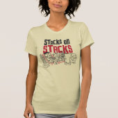 Flintstenen | Fred & Barney - Stacks op stapels T-shirt (Voorkant)