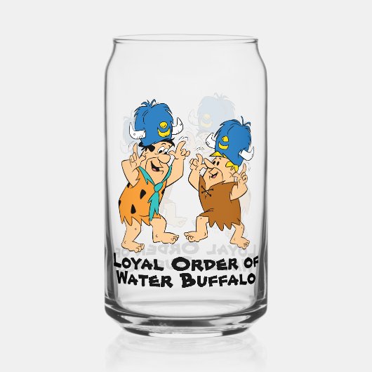 Flintstenen | Fred- en Barney-waterbuffels Blikvorm Glas (Voorkant)