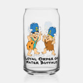 Flintstenen | Fred- en Barney-waterbuffels Blikvorm Glas (Achterkant)