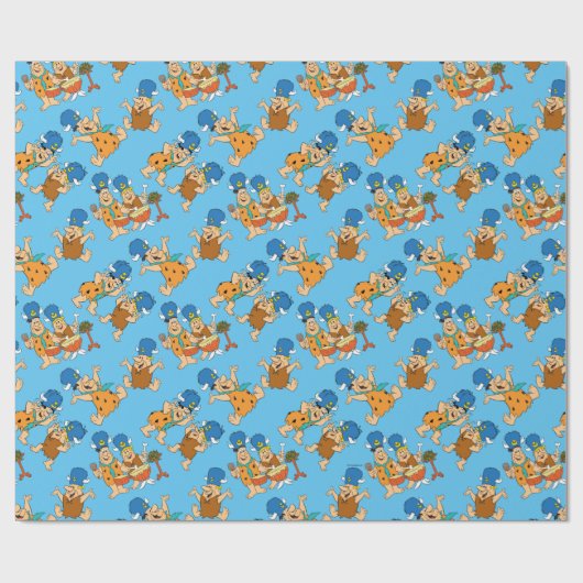 Flintstenen | Fred- en Barney-waterbuffels Cadeaupapier (Vlak)