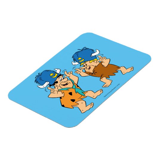Flintstenen | Fred- en Barney-waterbuffels Magneet (Linkerzijde)