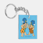 Flintstenen | Fred- en Barney-waterbuffels Sleutelhanger (Voorkant Links)