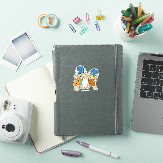 Flintstenen | Fred- en Barney-waterbuffels Sticker (iPad Cover)