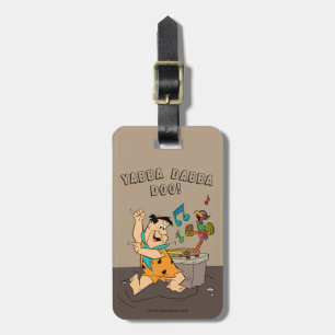 Flintstenen Fred Flintstone Dancing Bagagelabel