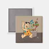 Flintstenen | Fred Flintstone Dancing Magneet (Voorkant / Achterkant)