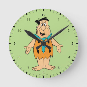 Flintstenen   Fred Flintstone Ronde Klok