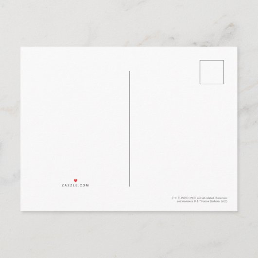 Flintstenen | Fred - groeten uit slaapsteen Uitnodiging Briefkaart (Achterkant)