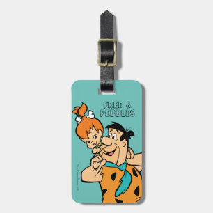 Flintstenen Fred & Pebbles Flintstone Bagagelabel