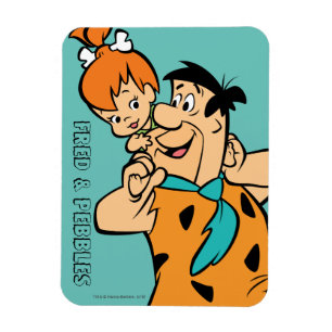 Flintstenen   Fred & Pebbles Flintstone Magneet
