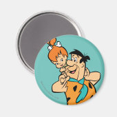 Flintstenen | Fred & Pebbles Flintstone Magneet (Voorkant / Achterkant)