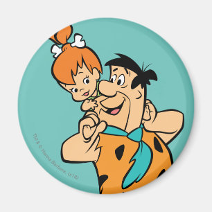 Flintstenen   Fred & Pebbles Flintstone Magneet